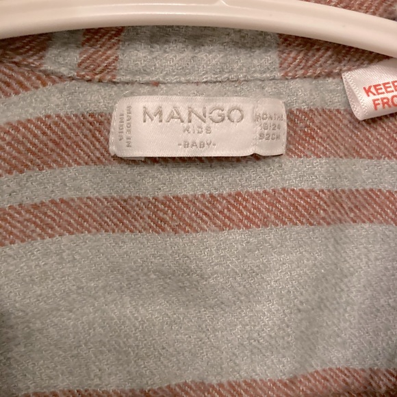 Mango • Soft Striped Boho Button Down Shirt Unisex Baby 18 - 24 Months - Picture 4 of 6